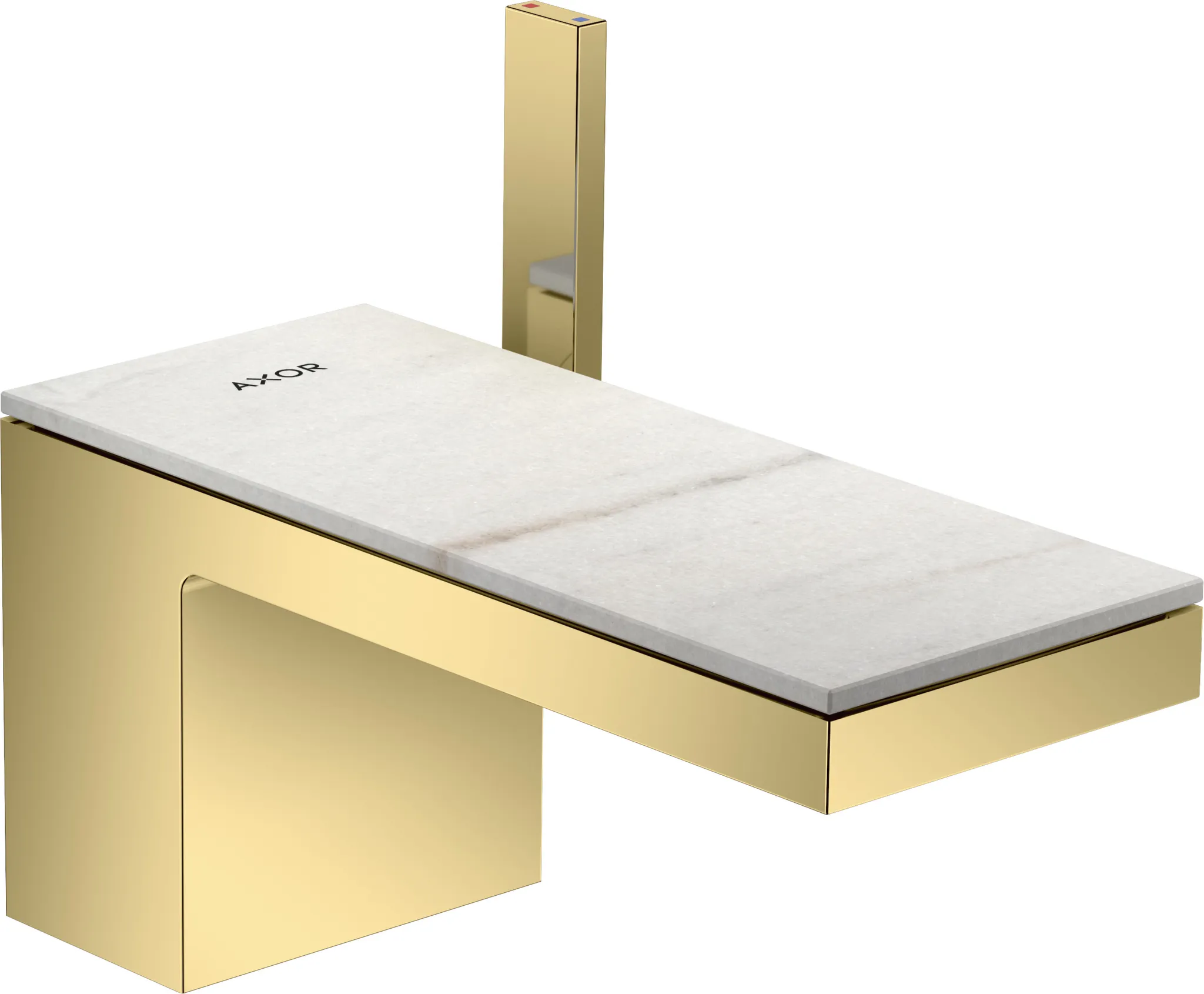 Hansgrohe AXOR MyEdition Mischer mit Platte 200 Marmor Lasa Covelano Vena Oro Hansgrohe AXOR MyEdition Mischer mit Platte 200 Marmor Lasa Covelano Vena Oro