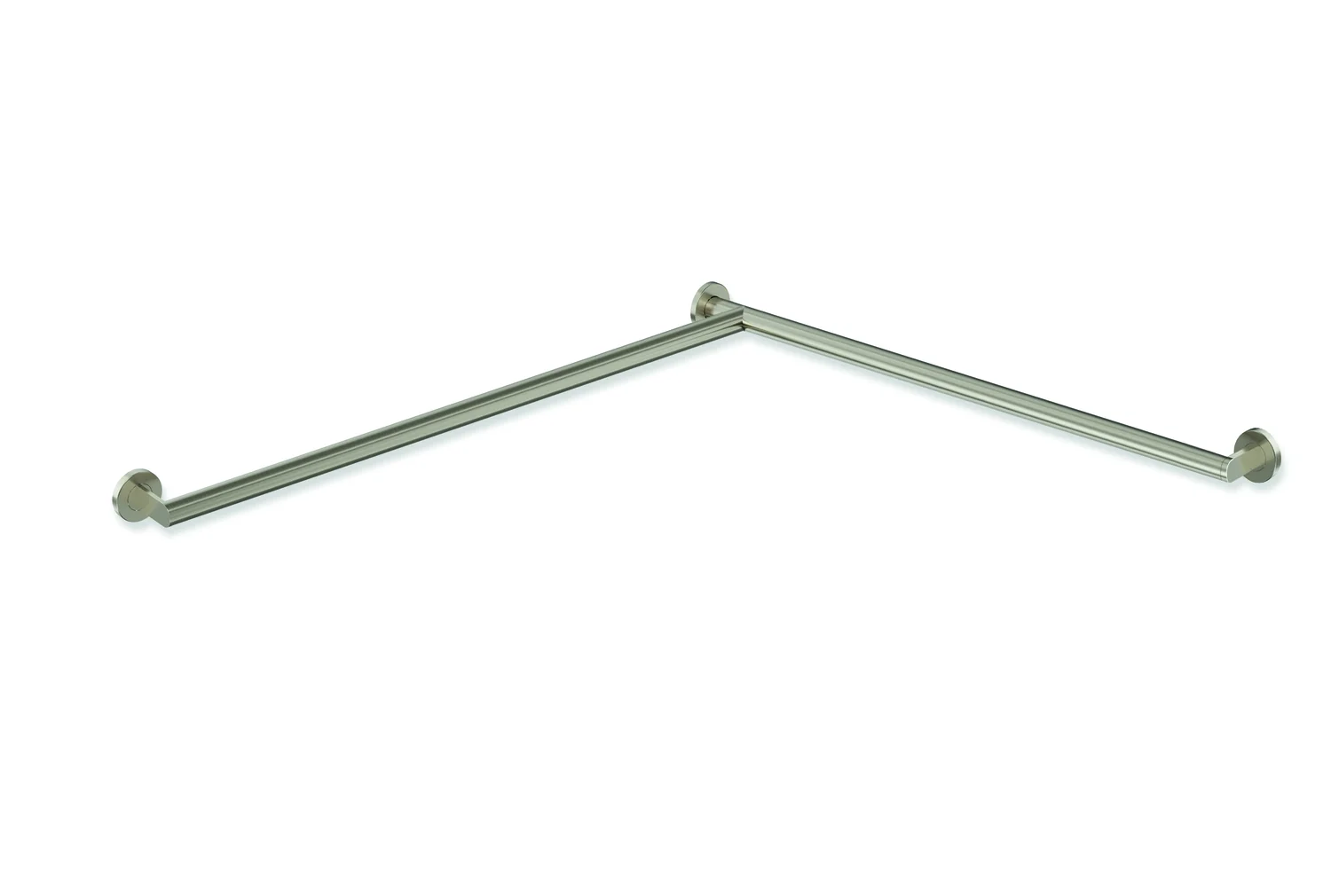 HEWI System 900 Duschhandlauf, links, Edelstahl, PVD nickel gebü., 965 mm