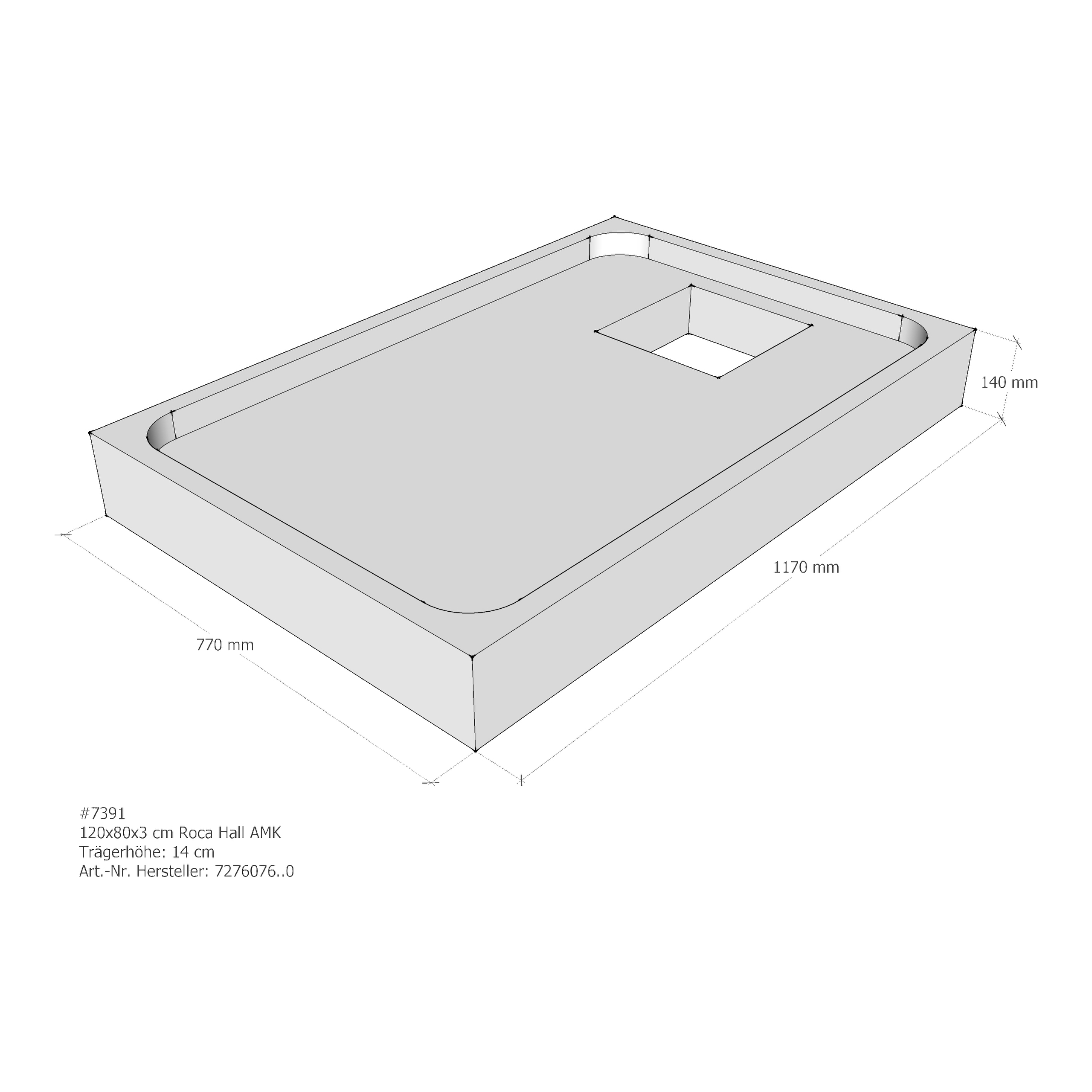Duschwannenträger für Roca Hall 120 × 80 × 4 cm Duschwannenträger für Roca Hall 120 × 80 × 4 cm