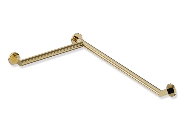 Dusch-, Wannenhandlauf des Systems 900, Edelstahl, PVD, waagerechte Längen 765 mm und 475 mm, D: 32 mm, Ausführung links, in Farbe CK (Messing glänzend) Dusch-, Wannenhandlauf des Systems 900, Edelstahl, PVD, waagerechte Längen 765 mm und 475 mm, D: 32 mm, Ausführung links, in Farbe CK (Messing glänzend)