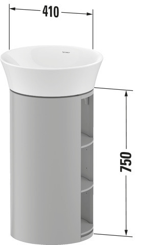Duravit Waschtischunterschrank bodenstehend „White Tulip“ 41 × 75 × 41 cm Duravit Waschtischunterschrank bodenstehend „White Tulip“ 41 × 75 × 41 cm