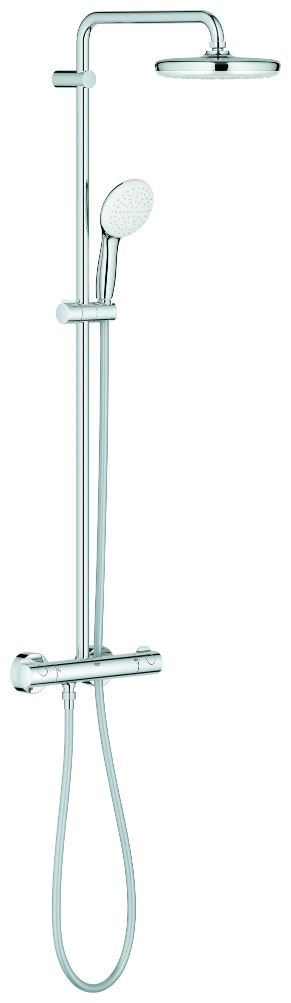 Duschsystem Tempesta 210 26811_1, mit Thermostat, Wandmontage, Kopfbrause Tempesta 210, Brauseboden weiß, Strahlart: Rain, Handbrause Tempesta 110, Strahlart: Rain, Water Saving, (28 410), Maximaler Durchfluss (bei 3 bar): 8.7 l/min, chrom Duschsystem Tempesta 210 26811_1, mit Thermostat, Wandmontage, Kopfbrause Tempesta 210, Brauseboden weiß, Strahlart: Rain, Handbrause Tempesta 110, Strahlart: Rain, Water Saving, (28 410), Maximaler Durchfluss (bei 3 bar): 8.7 l/min, chrom