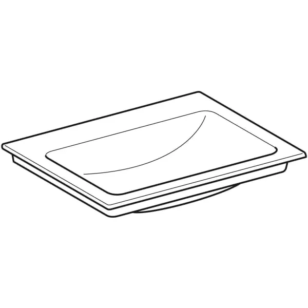 Schrankwaschtisch „One“ 60 × 48 cm in weiß alpin mit KeraTect®