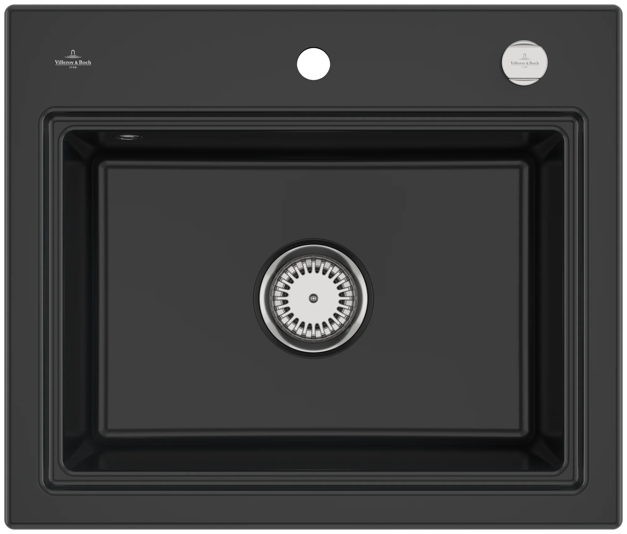 Villeroy & Boch Subway Style 60 S Einbauspüle, 500 x 510 mm, Pure Black