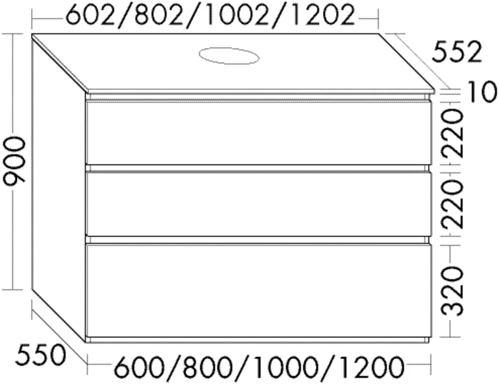 burgbad Waschtischunterschrank „Lin20“ 1242 × 940 × 592 mm in Weiß Matt mit Laserkante