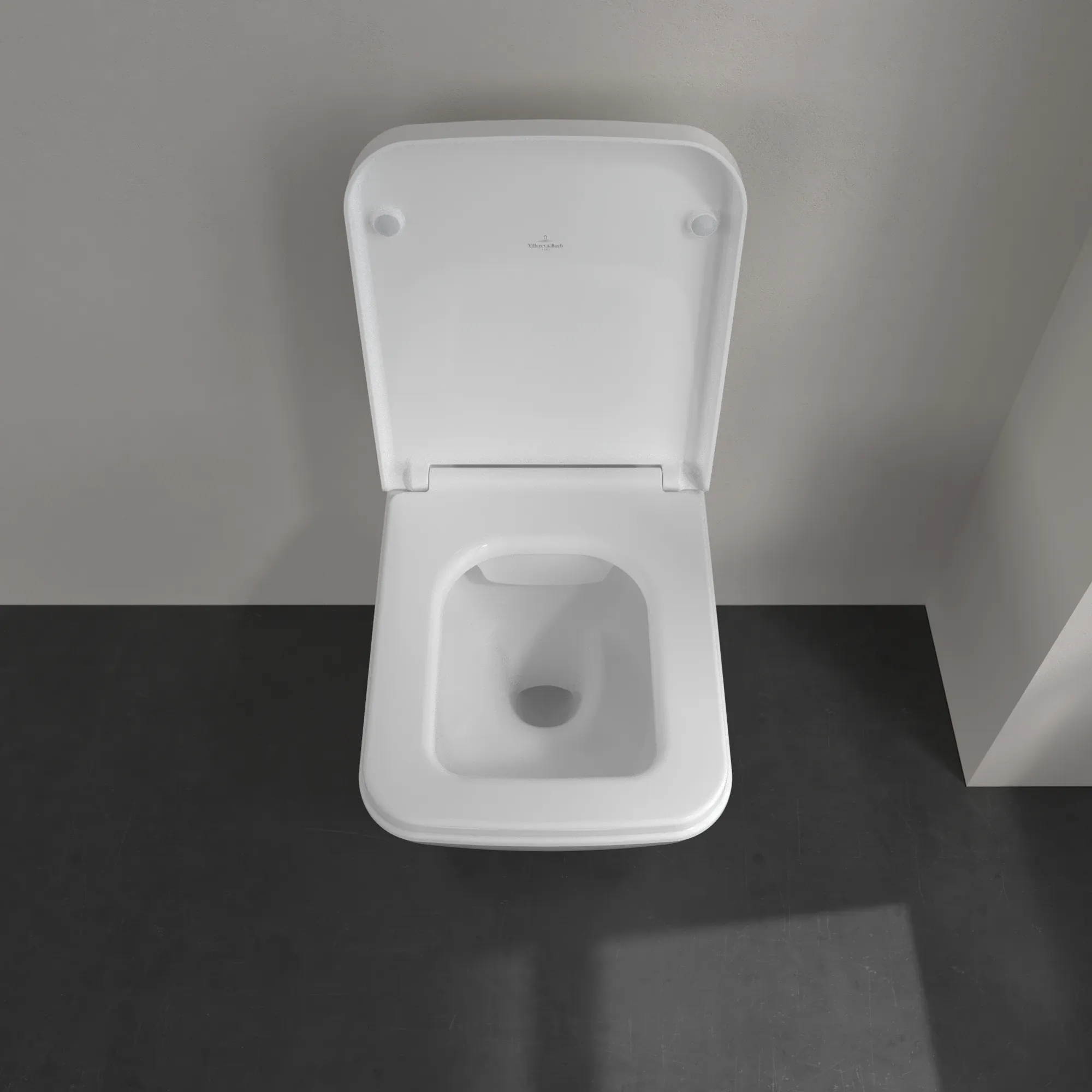 Wand-Tiefspül-WC DirectFlush „Finion“ 37,5 × 35 × 56 cm in Weiß Alpin mit CeramicPlus, ohne Spülrand