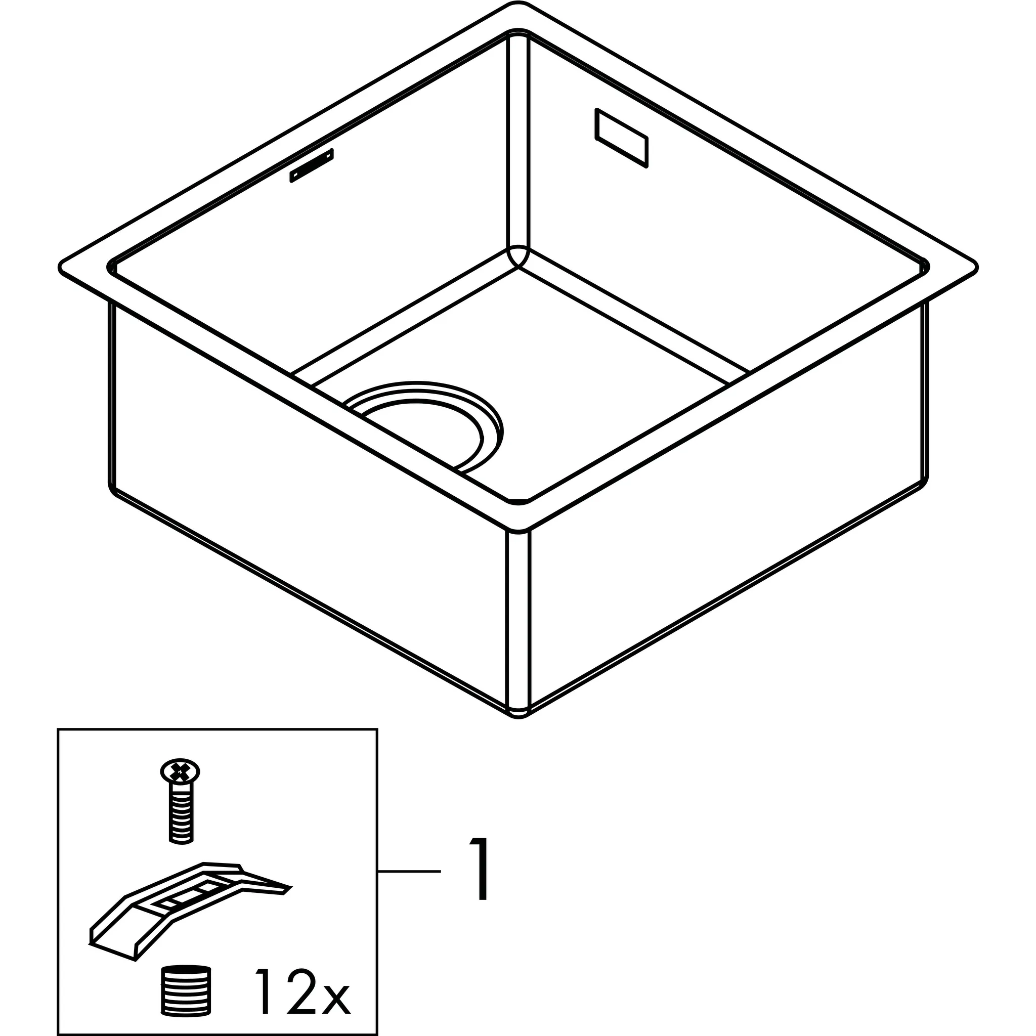 Unterbauspüle 500 S719-U500 Unterbauspüle 500 S719-U500