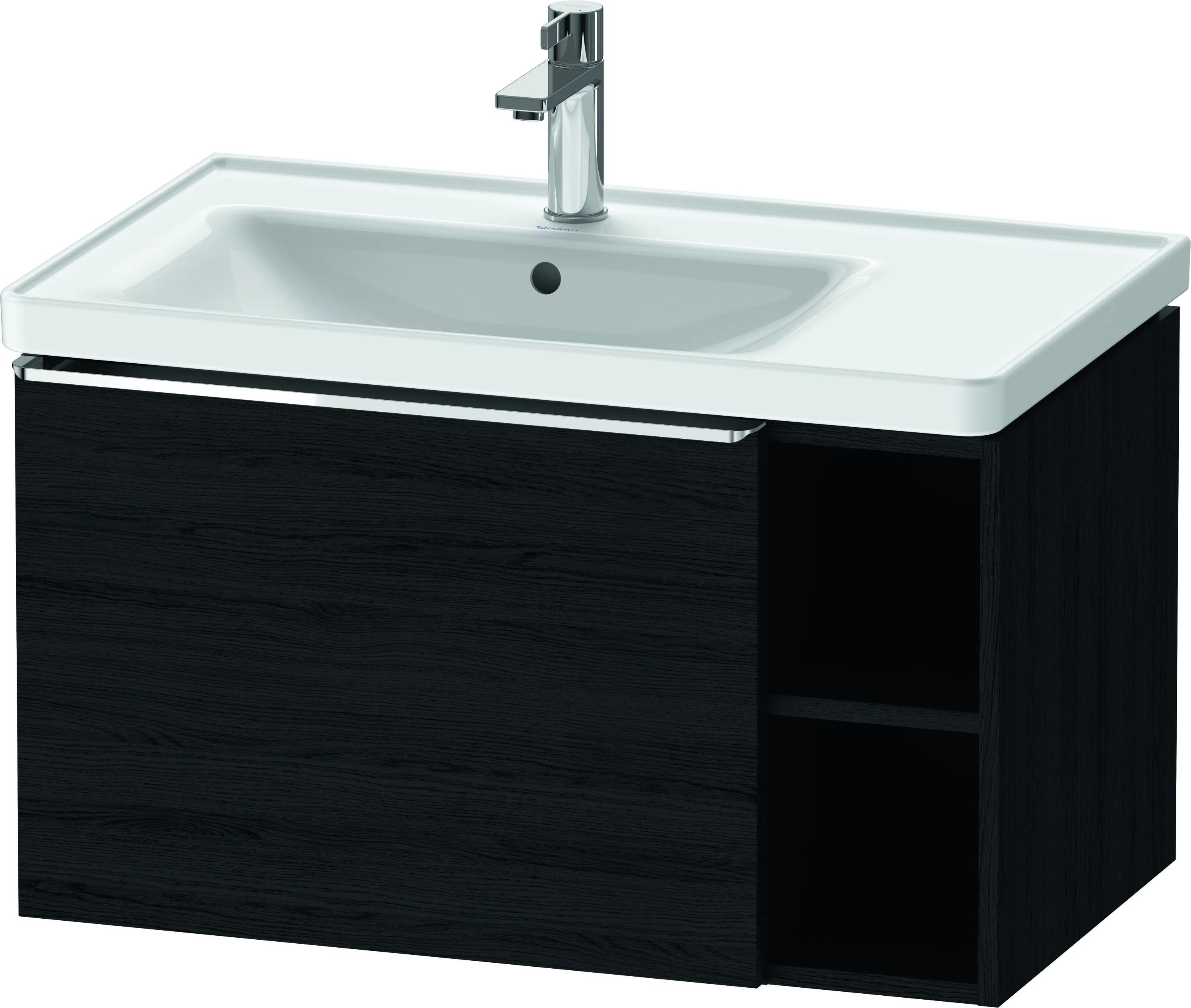 Duravit Waschtischunterschrank wandhängend „D-Neo“ 78,4 × 44 × 45,2 cm in Eiche Schwarz Duravit Waschtischunterschrank wandhängend „D-Neo“ 78,4 × 44 × 45,2 cm in Eiche Schwarz