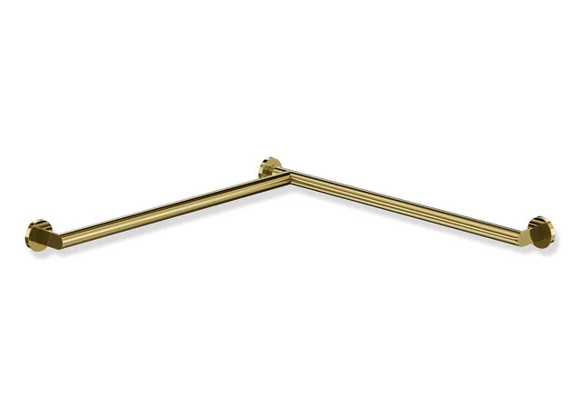 HEWI Dusch- und Wannenhandlauf System 900, Edelstahl PVD gold glänzend, Länge 765 mm, Durchmesser 32 mm, links