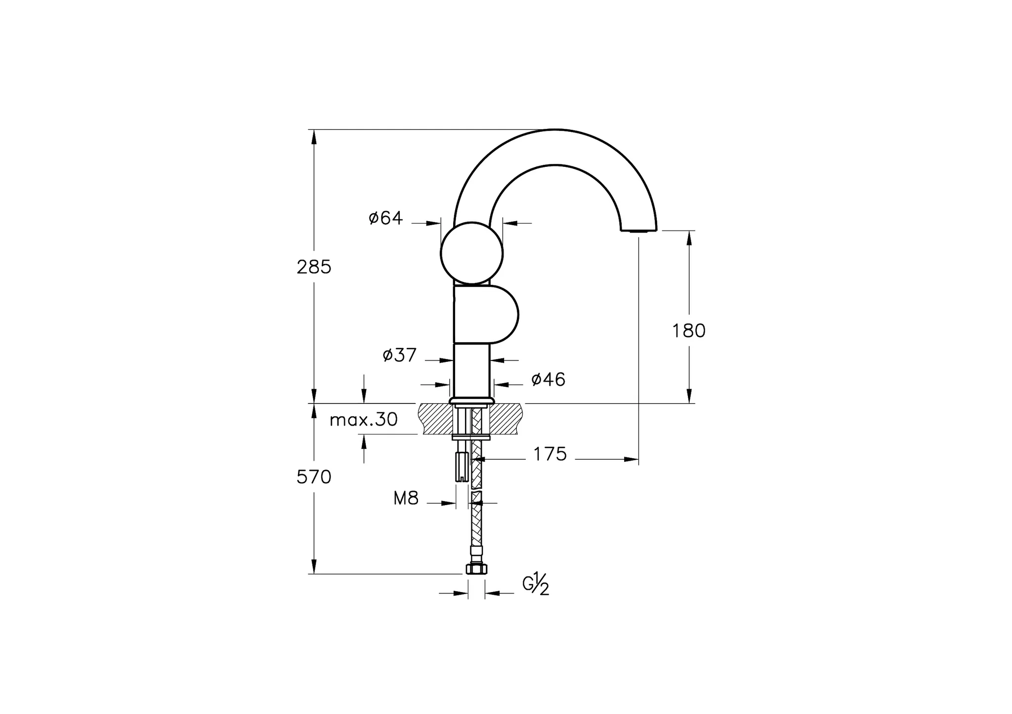 Liquid Einhebel-Waschtischmischer Einlochmontage Höhe 29 cm Linkshänder-Version Chrom Liquid Einhebel-Waschtischmischer Einlochmontage Höhe 29 cm Linkshänder-Version Chrom