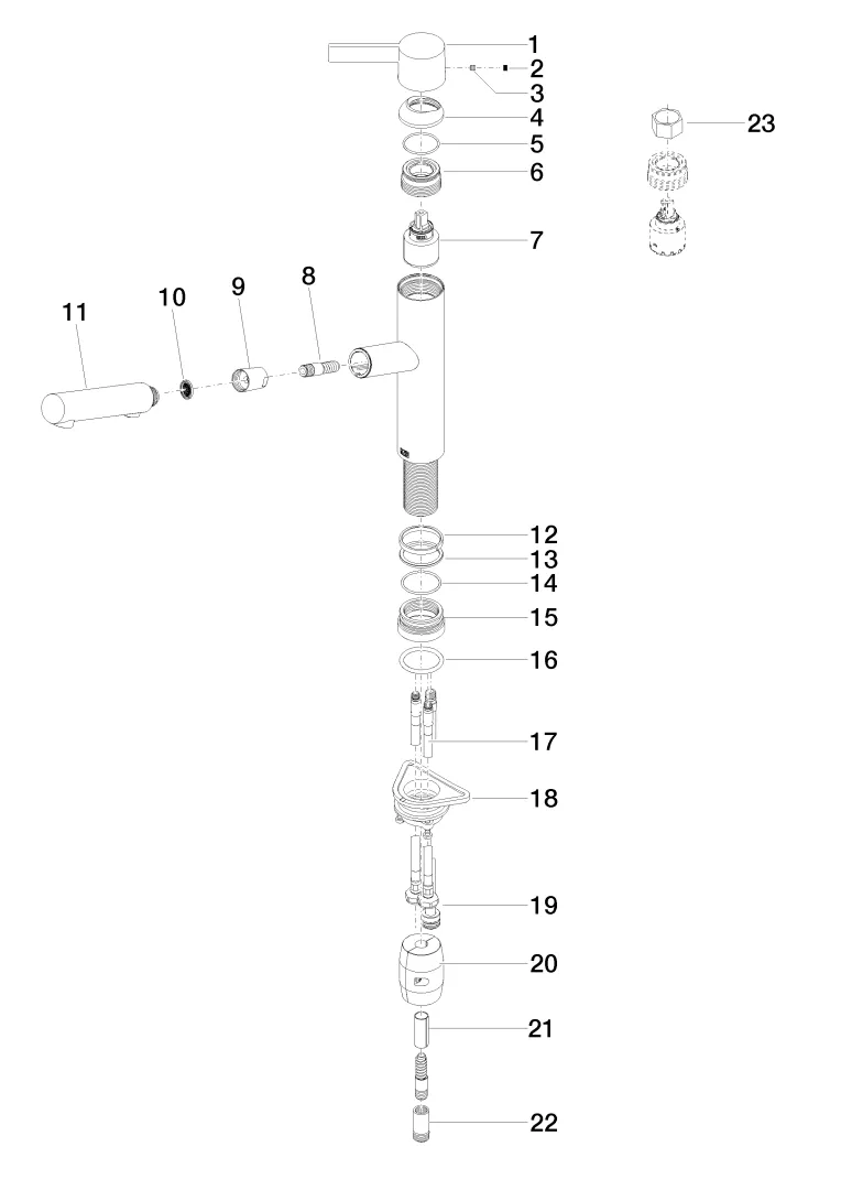 Einhebelmischer Pull-out mit Brausefunktion ENO Chrom 33876760 Einhebelmischer Pull-out mit Brausefunktion ENO Chrom 33876760