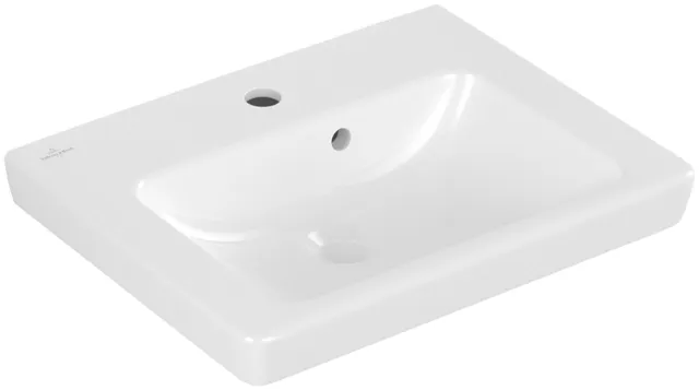 Villeroy & Boch Handwaschbecken „Subway 2.0“ 500 × 400 × 140 mm, mit Hahnlochbohrung, Hahnlochposition mittig, mit Hahnlochbank in Weiß Alpin Villeroy & Boch Handwaschbecken „Subway 2.0“ 500 × 400 × 140 mm, mit Hahnlochbohrung, Hahnlochposition mittig, mit Hahnlochbank in Weiß Alpin