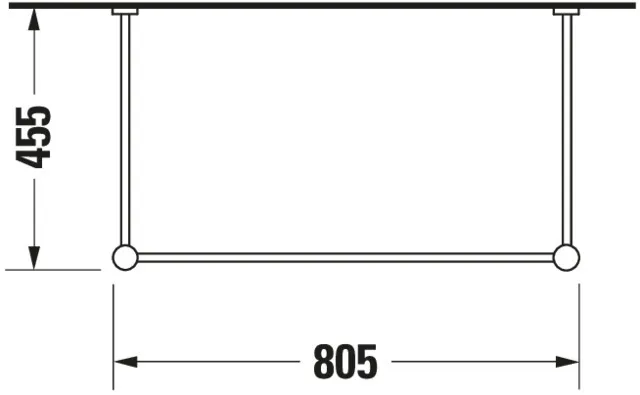 Duravit Vero Metallkonsole Chrom Poliert, höhenverstellbar, 455x808x715-780 mm Duravit Vero Metallkonsole Chrom Poliert, höhenverstellbar, 455x808x715-780 mm