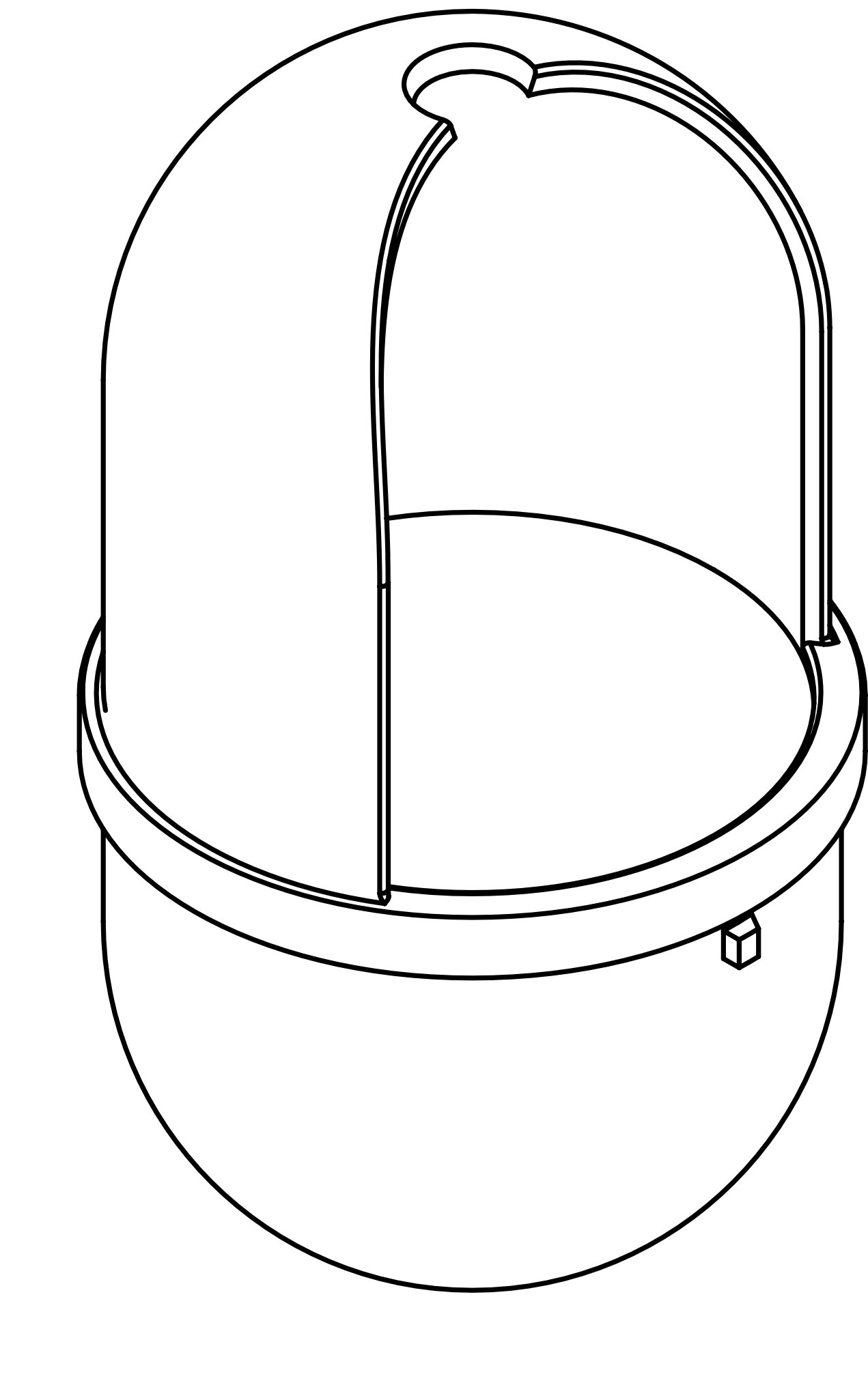 HEWI Bürstenbehälter „Serie 477“ 11,5 × 20,4 cm in Reinweiß