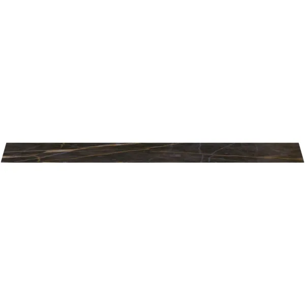 Waschtischplatte Conca, aus Keramik, 1987x373x6mm, Marmor Noir Desir
