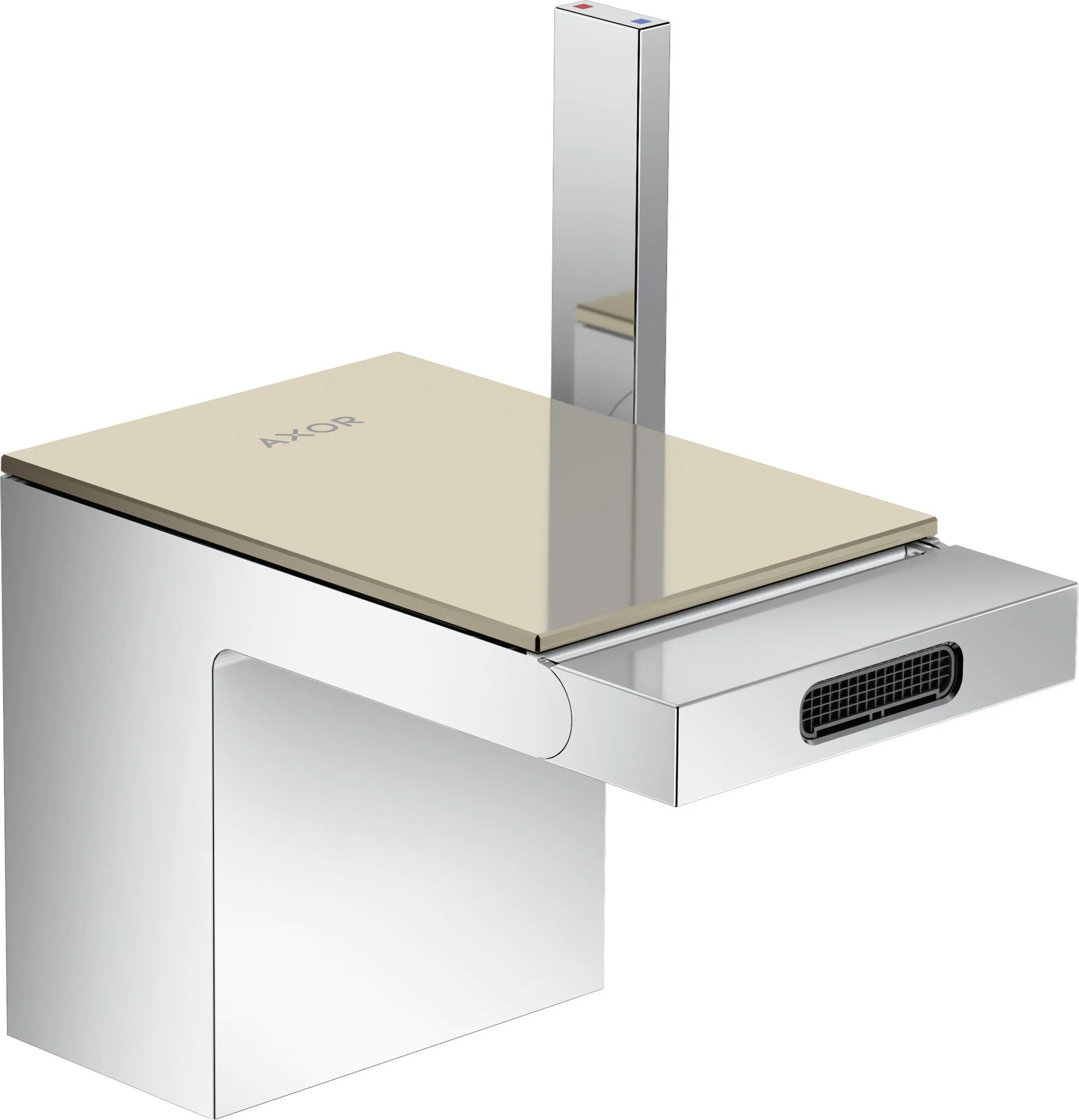 Hansgrohe AXOR MyEdition Bidetmischer - Einhebel-Bidetmischer mit Push-Open Ablaufgarnitur, Chrom, Ausladung 121 mm, Auslaufhöhe 83 mm