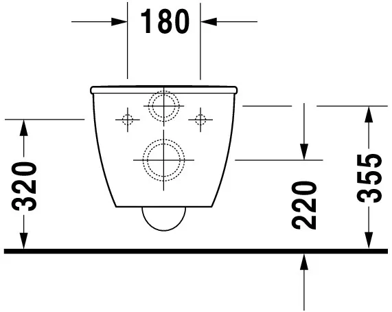 Wand-Tiefspül-WC „Darling New“ 36,5 × 34 × 54 cm, Befestigung verdeckt, ohne Spülrand