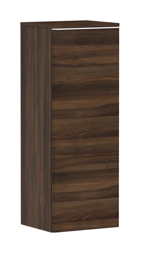 Hansgrohe Xelu Q Halbhochschrank Nussbaum Dunkel 400x350 mm, Türanschlag links, Mattweiß, SoftClose, vormontiert
