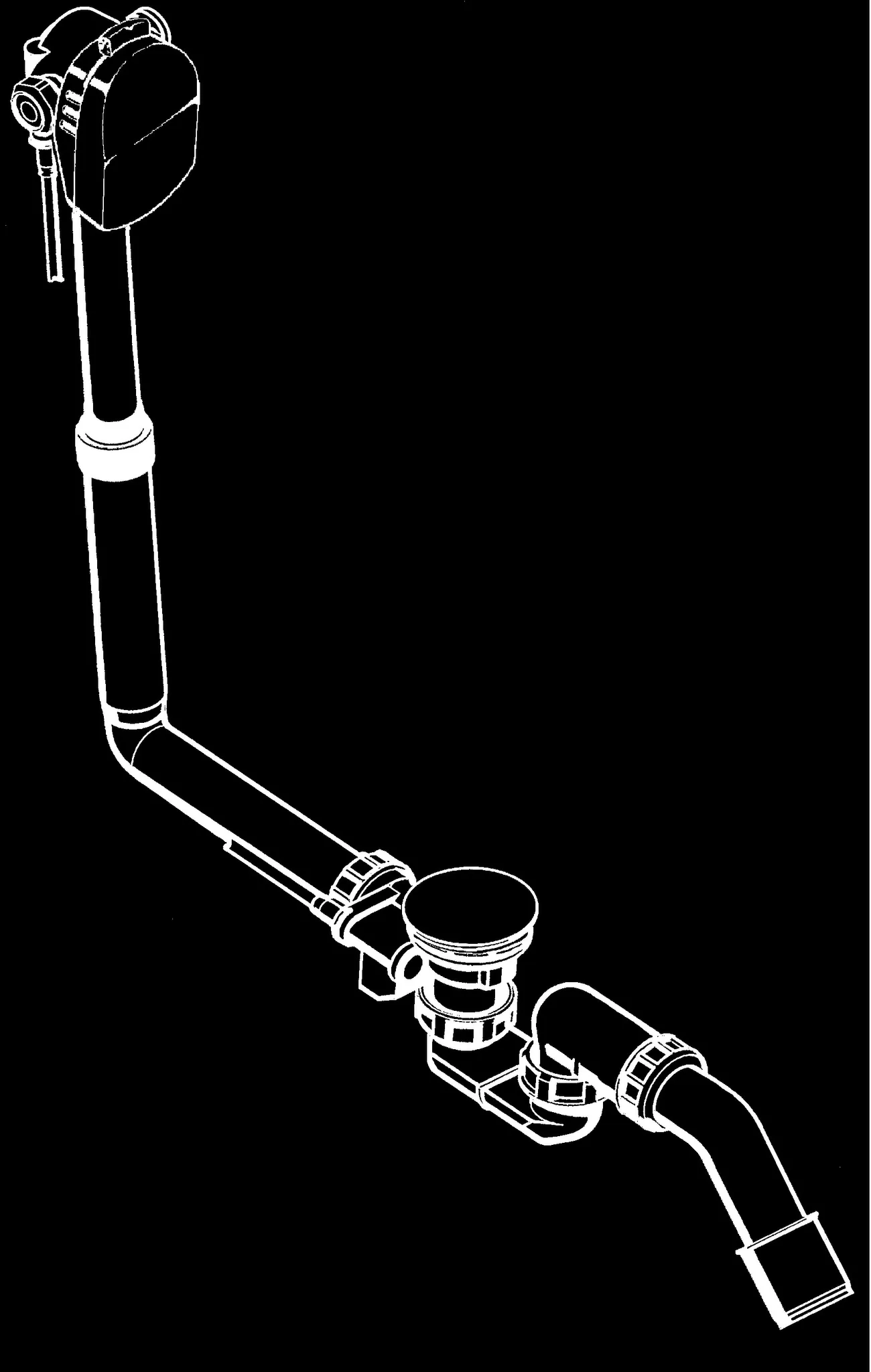 Ab-u.Überlaufgarnitur Exafill Plus Komplettset für Normalwannen chrom Ab-u.Überlaufgarnitur Exafill Plus Komplettset für Normalwannen chrom