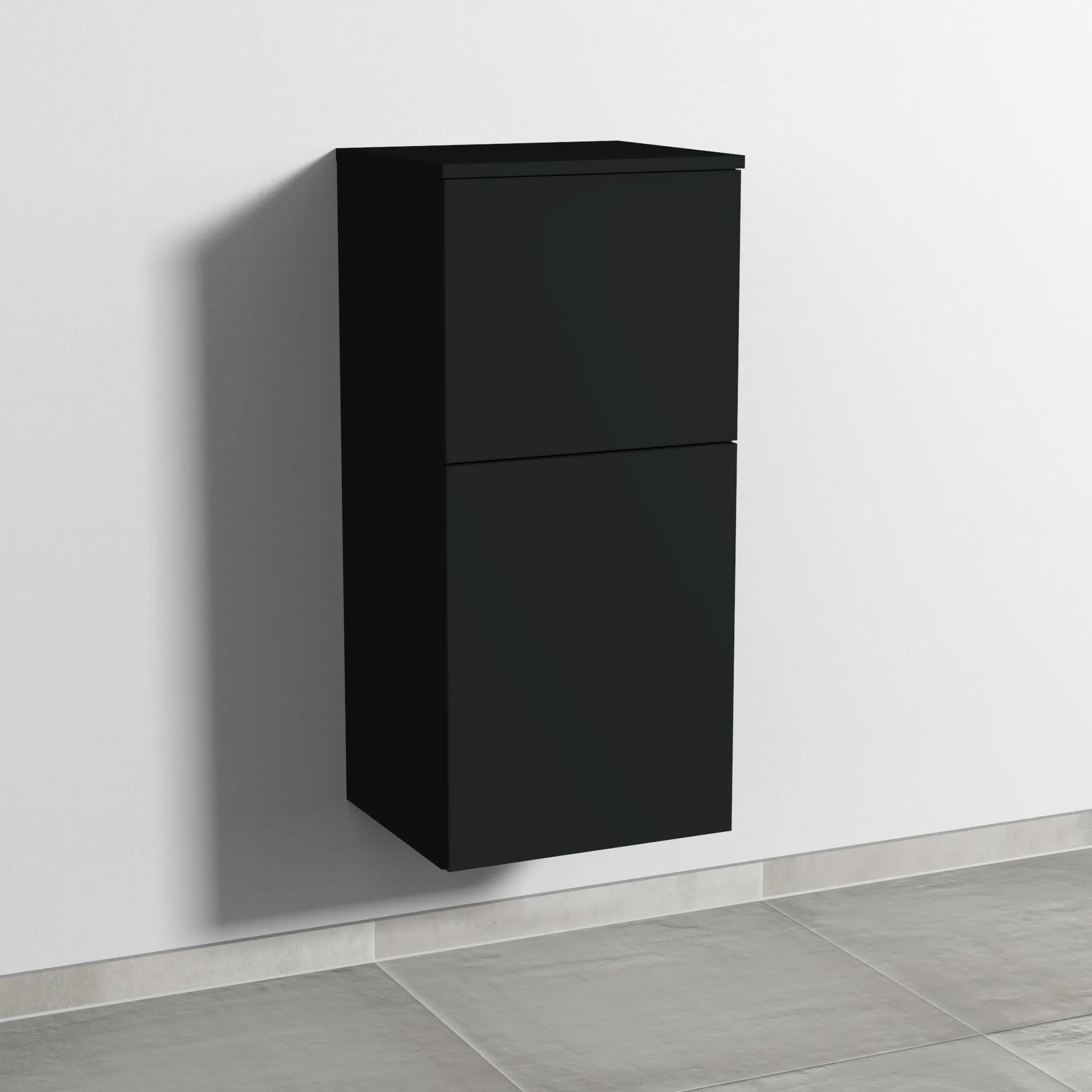 Sanipa Mittelschrank „3way“ 400 × 850 × 345 mm Anschlag rechts, in Vulkan (matt), Anschlag rechts