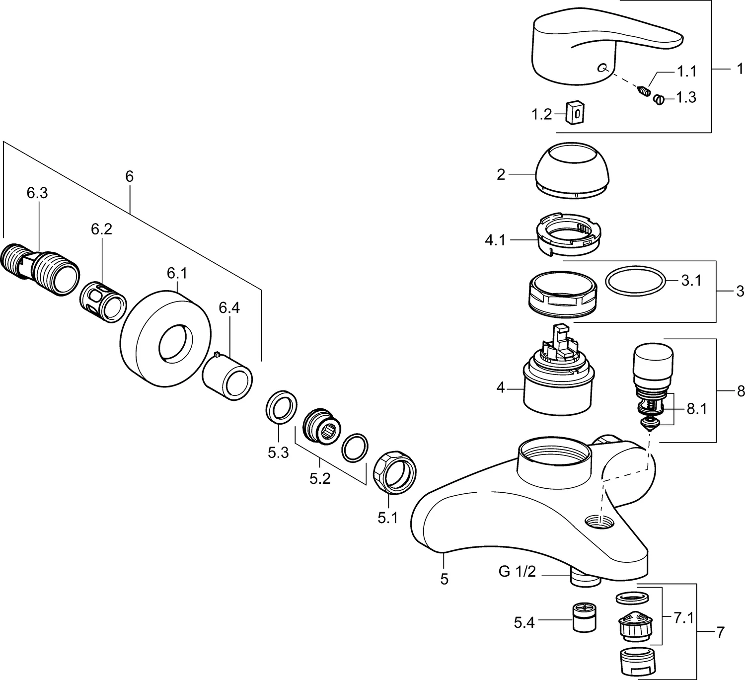 HansaMIX Einhebelmischer Wafü und Brausebatterie DN15 Chrom HansaMIX Einhebelmischer Wafü und Brausebatterie DN15 Chrom