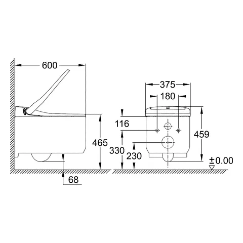 Grohe Sensia Arena Dusch-WC Komplettanlage Unterputzspülkästen Wandmontage alpinweiß Grohe Sensia Arena Dusch-WC Komplettanlage Unterputzspülkästen Wandmontage alpinweiß