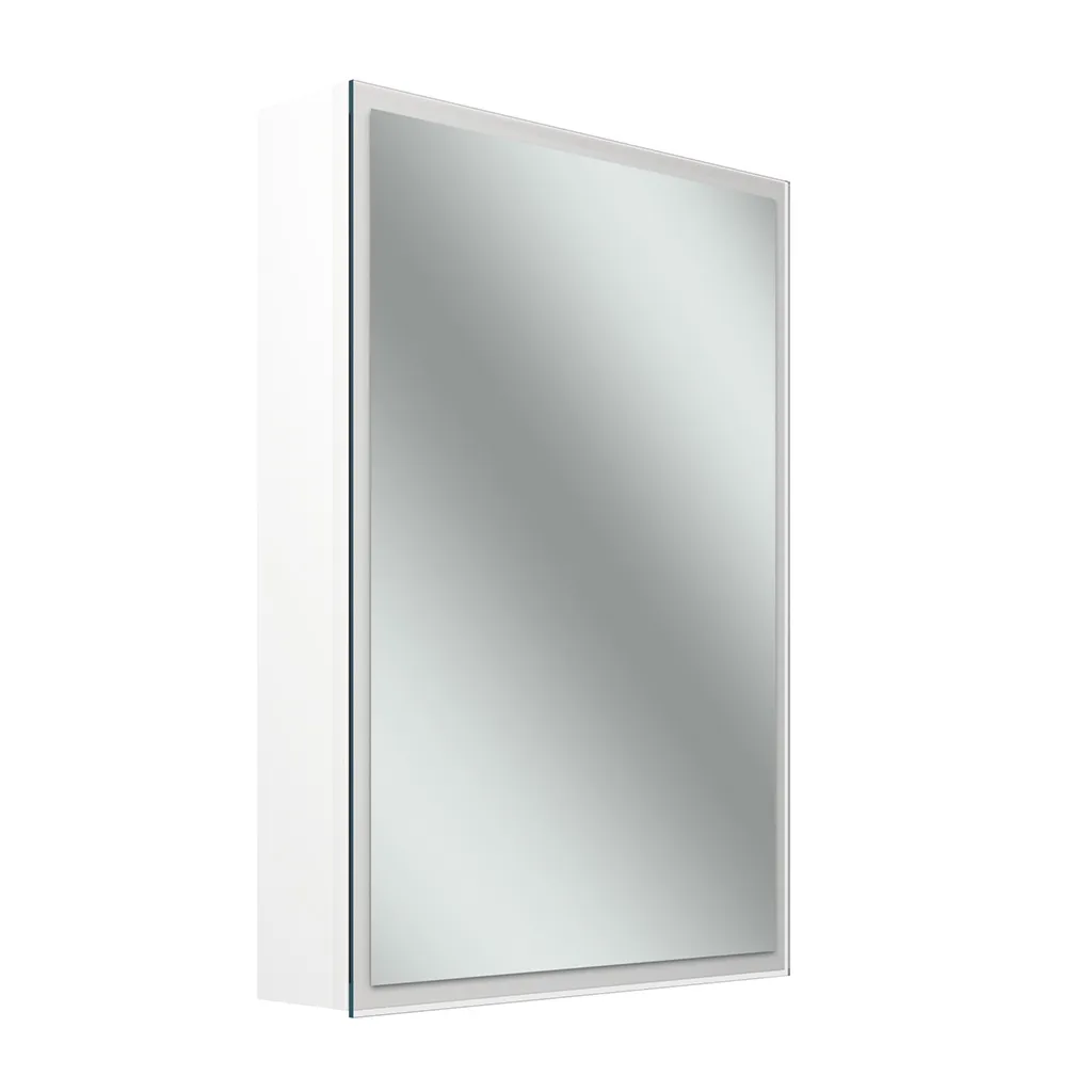 Schneider Spiegelschrank GLO1 50/1/D2W/L – Weißer Aluminiumkorpus mit LED-Beleuchtung (513 x 736 x 136 mm) Schneider Spiegelschrank GLO1 50/1/D2W/L – Weißer Aluminiumkorpus mit LED-Beleuchtung (513 x 736 x 136 mm)