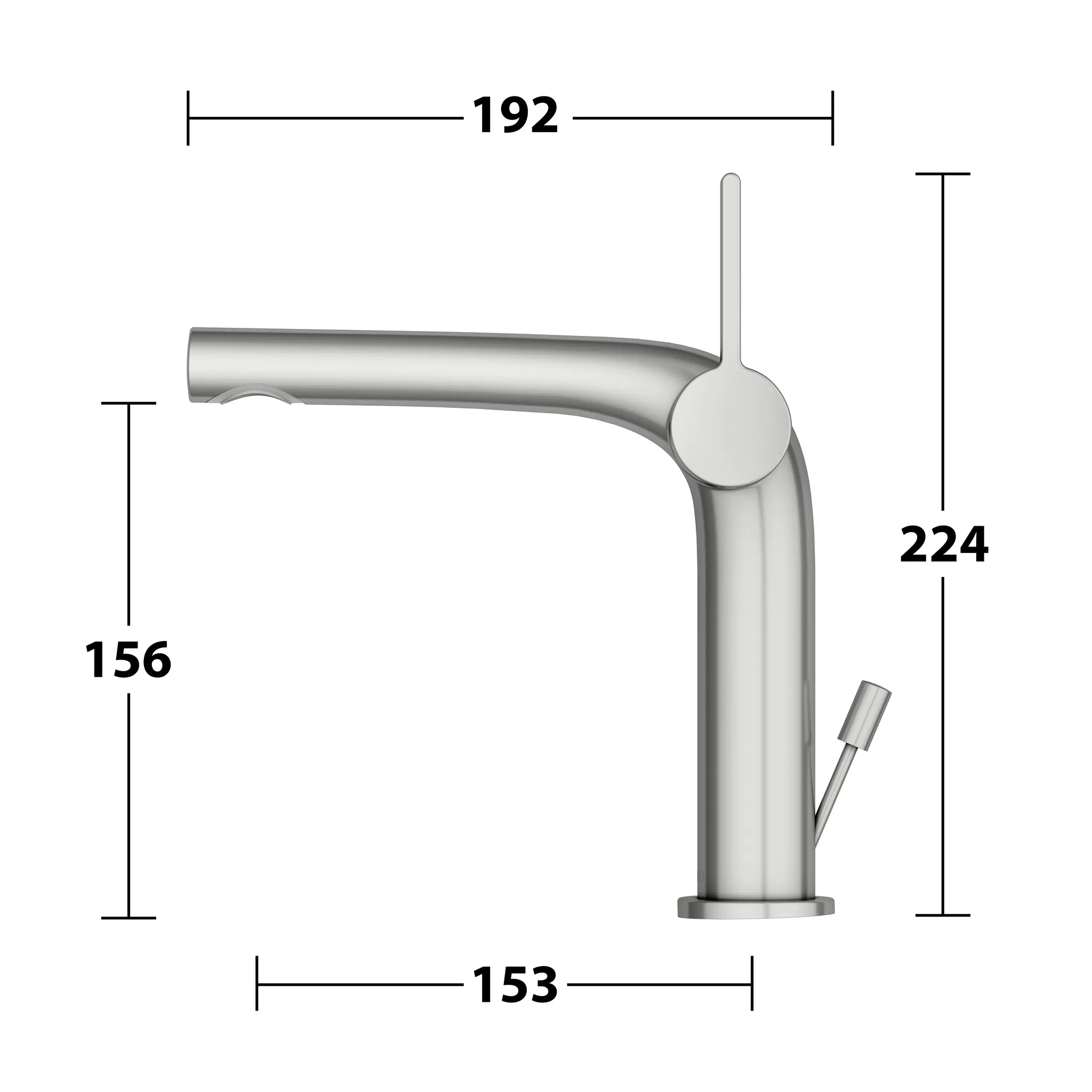 KEUCO EDITION 400 Einhebel-Waschtischmischer 150 mit Zugstangen-Ablaufgarnitur Edelstahl-finish