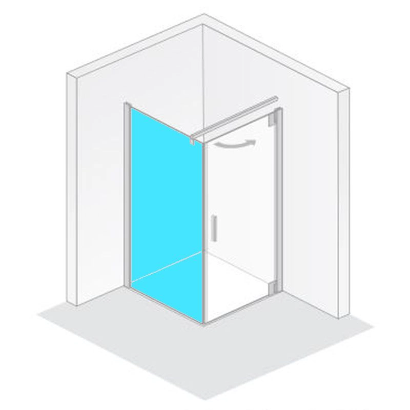 HSK Seitenwand für Drehtür „K2P“ Glas Klar hell, Profile Chromoptik (Alu Hochglanz poliert), für 750 mm, H: 2000 mm HSK Seitenwand für Drehtür „K2P“ Glas Klar hell, Profile Chromoptik (Alu Hochglanz poliert), für 750 mm, H: 2000 mm