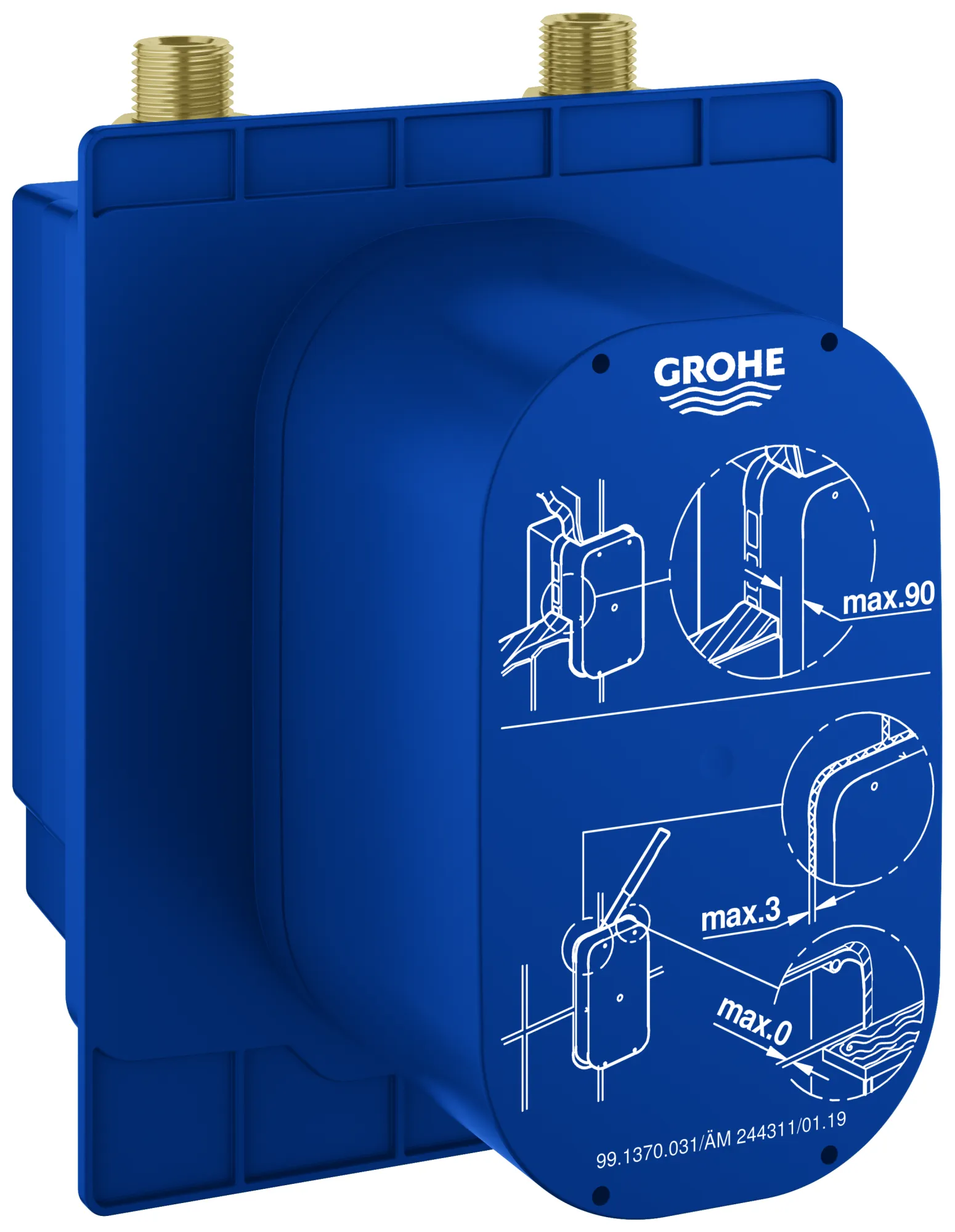 Unterputz-Einbaukasten Eurosmart CE 36336_1, mit verdeckter, voreinstellbarer thermostatischer Mischung, passend zu IR-Fertigmontagesets, mit Dichtmanschette, für normgerechte Wanddurchführung bei Wassereinwirkung nach DIN 18534:2017 Unterputz-Einbaukasten Eurosmart CE 36336_1, mit verdeckter, voreinstellbarer thermostatischer Mischung, passend zu IR-Fertigmontagesets, mit Dichtmanschette, für normgerechte Wanddurchführung bei Wassereinwirkung nach DIN 18534:2017