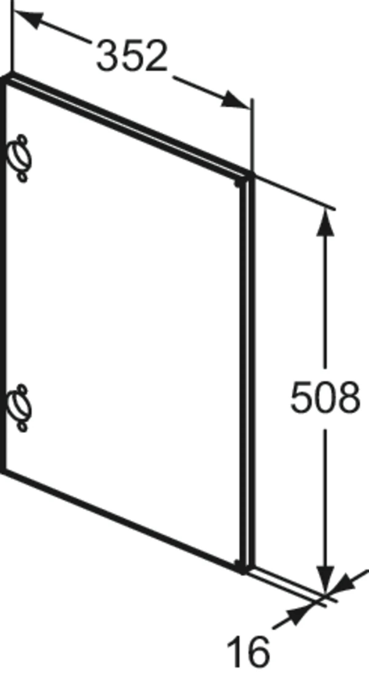 Ideal Standard Tür 352x508 Eurovit+ Hochglanz grau lackiert
