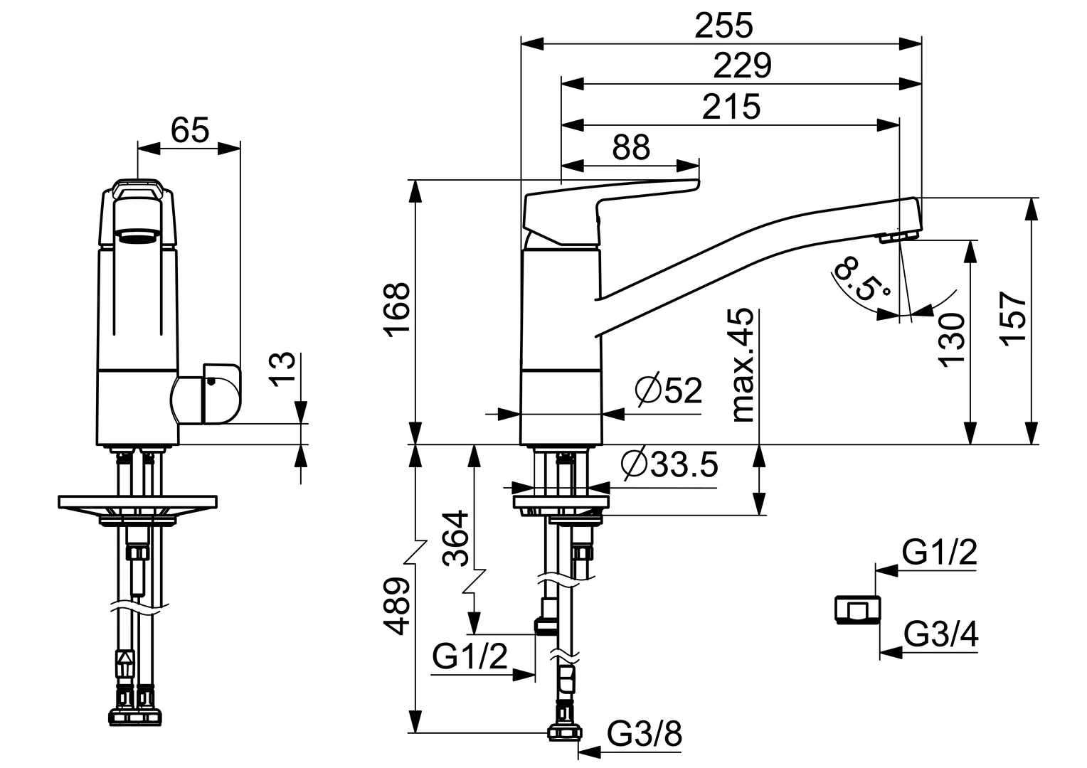 Hansa HansaPOLO Küchenarmatur Einhebelmischer mit Spülmaschinenventil HansaPOLO 5266 Ausladung 216 mm DN15 Chrom Hansa HansaPOLO Küchenarmatur Einhebelmischer mit Spülmaschinenventil HansaPOLO 5266 Ausladung 216 mm DN15 Chrom