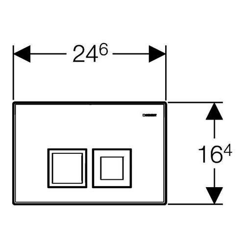 Set-Vorwand-/Einbauelement für Toilette Geberit Element UP100 mit Delta50 Betätigungsplatte Geberit „DuofixBasic“ in