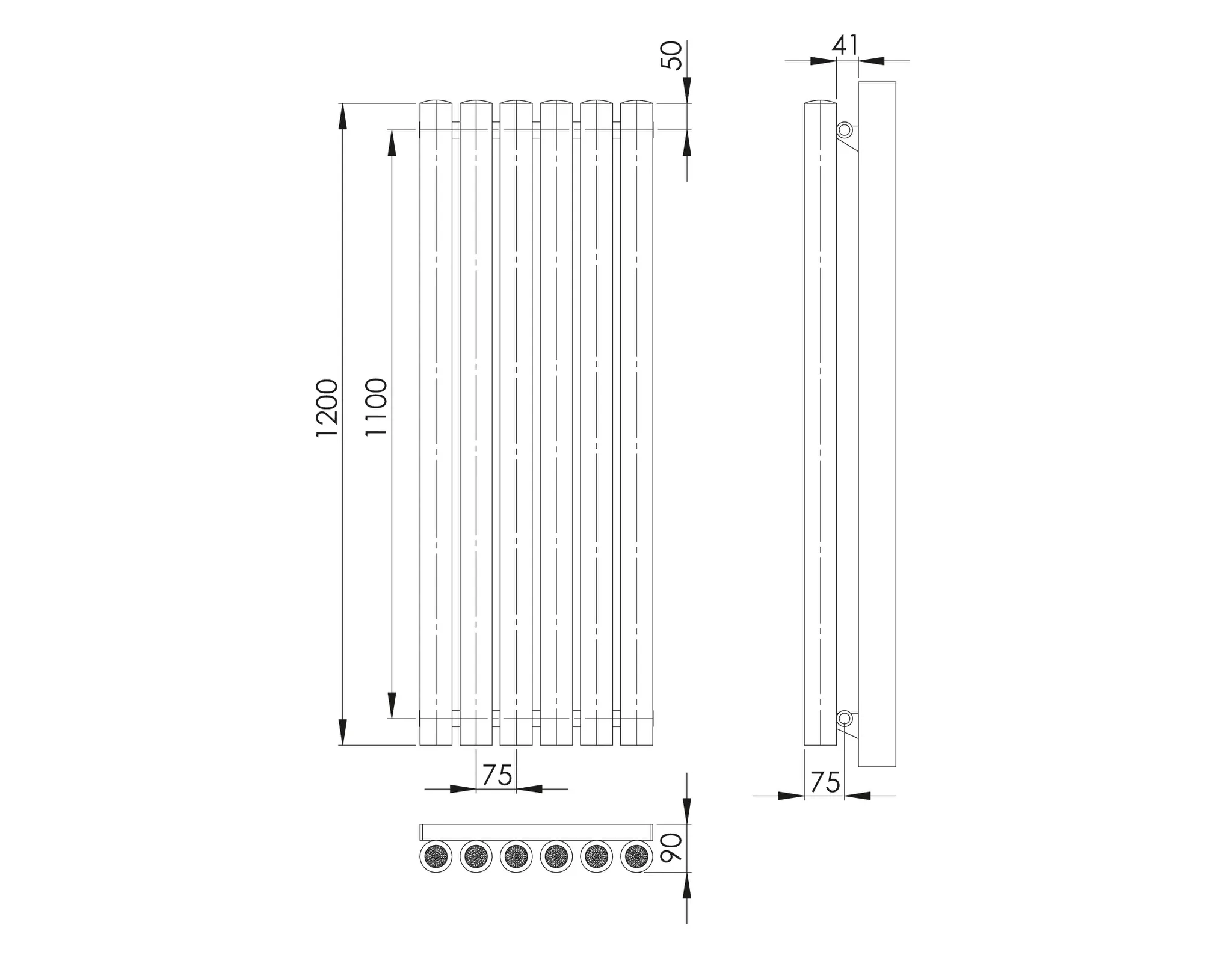 ASW Hygieneheizkörper „Climaster“ C1E 28,5 × 120 cm ASW Hygieneheizkörper „Climaster“ C1E 28,5 × 120 cm