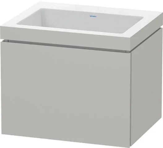 Duravit Möbelset c-shaped Set wandhängend wandhängend „L-Cube“ 60 × 50 × 48 cm in Betongrau Matt