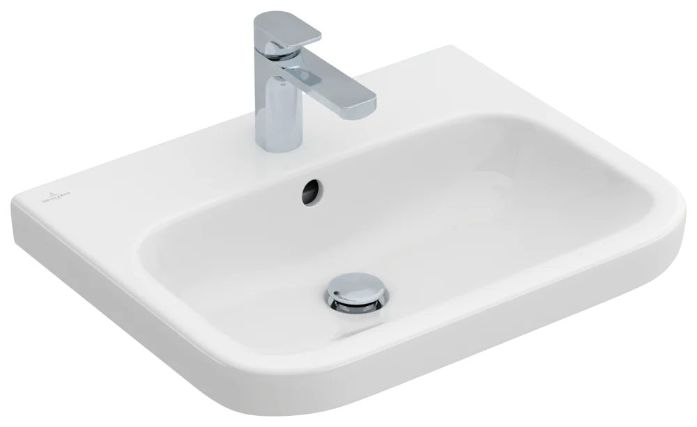Villeroy & Boch Architectura Wandwaschbecken 41886G, 600x470x180mm, weiß Alpin, glänzend, mit Überlauf, für 3-Loch-Armatur