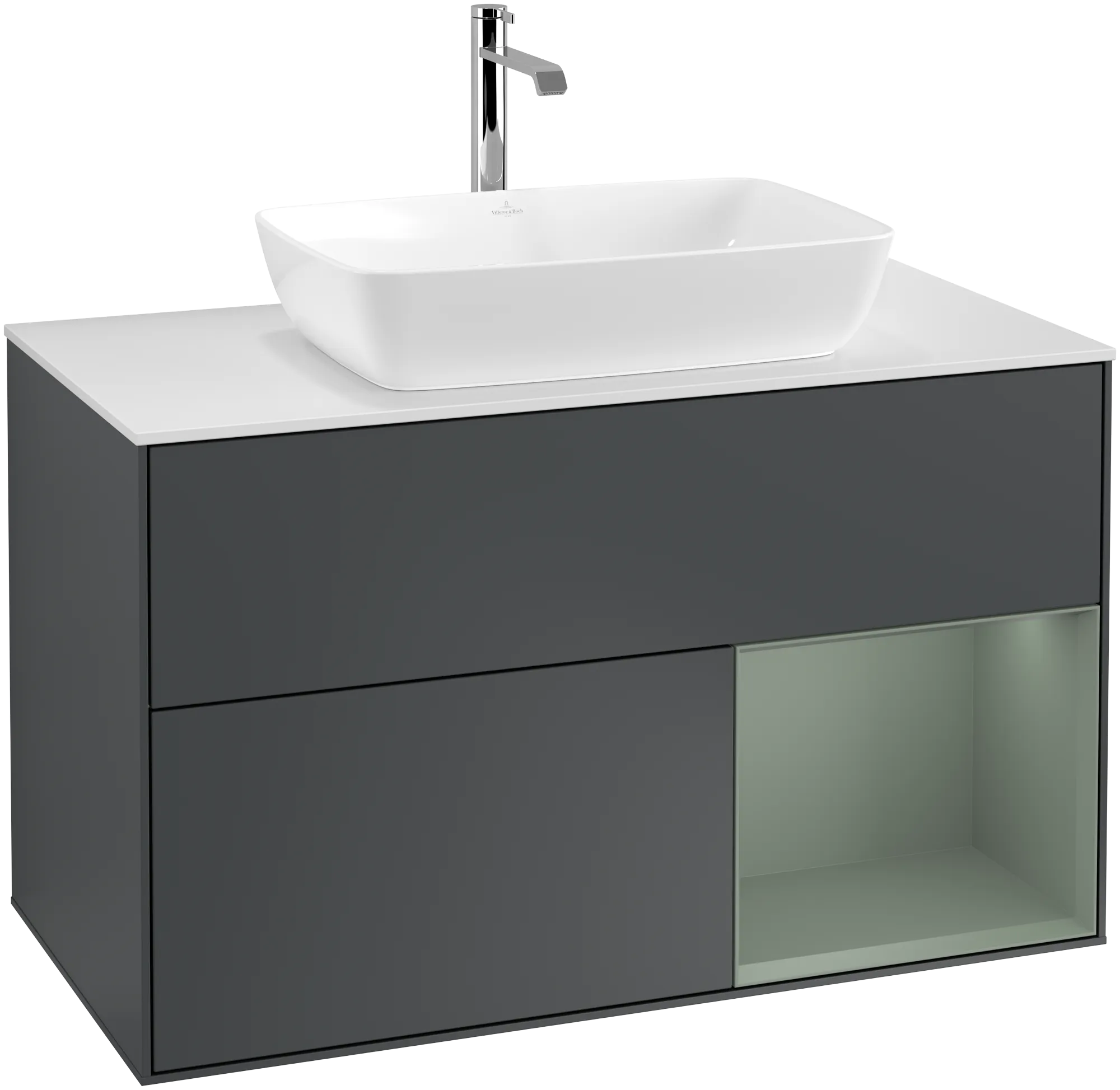 Villeroy & Boch Waschtischunterschrank „Finion“ für Schrankwaschtisch 1000 × 603 × 501 mm Midnight Blue Matt Lacquer, für Becken mittig, mit Hahnlochbohrung Villeroy & Boch Waschtischunterschrank „Finion“ für Schrankwaschtisch 1000 × 603 × 501 mm Midnight Blue Matt Lacquer, für Becken mittig, mit Hahnlochbohrung