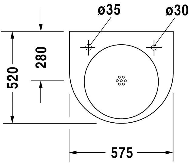 Waschtisch Architec Vital Med 575 mm ohneÜL, mitHLB, HL rechts, weiß Waschtisch Architec Vital Med 575 mm ohneÜL, mitHLB, HL rechts, weiß