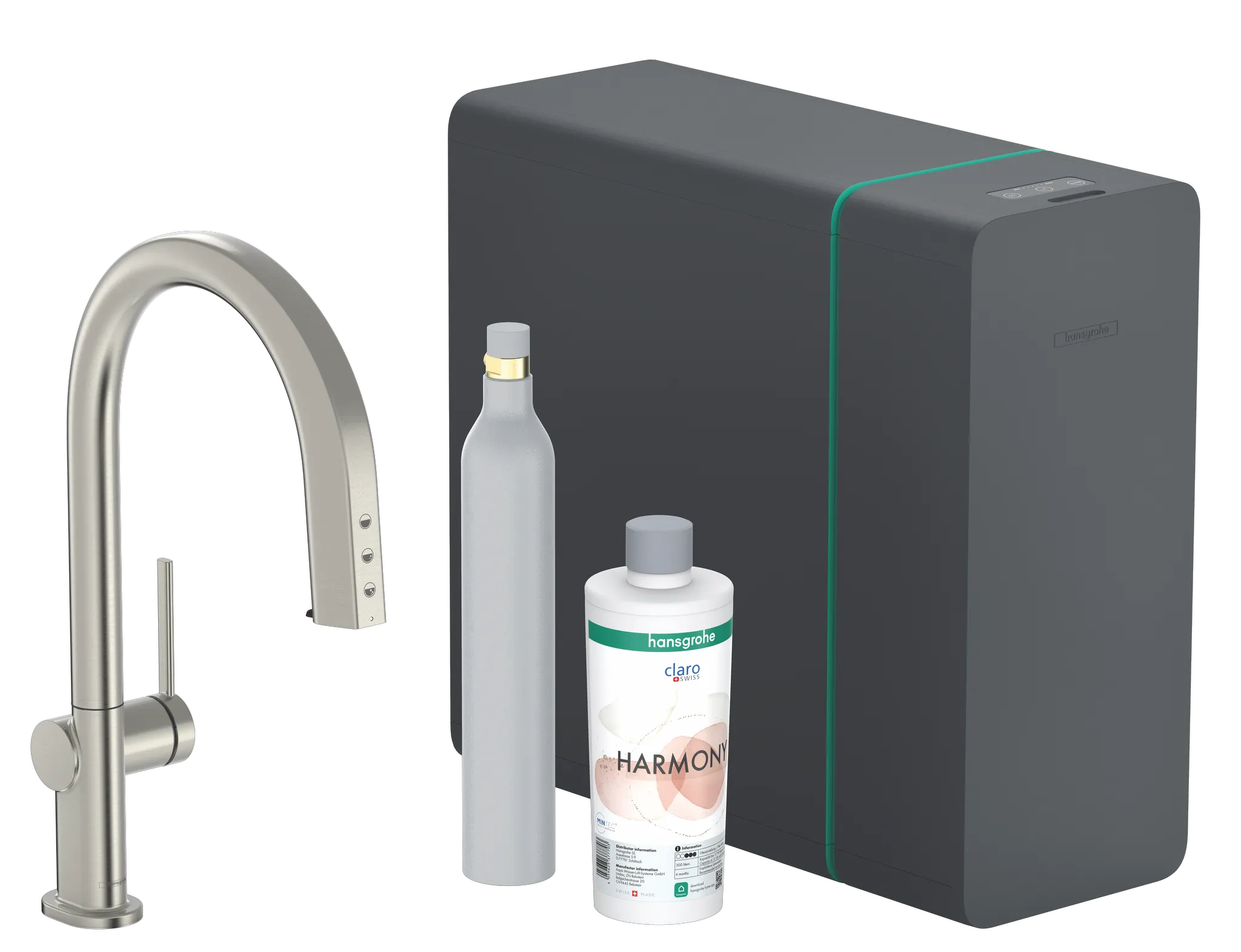 Hansgrohe Aqittura M91 SodaSystem 210 Mischer, 1jet, Edelstahl Optic