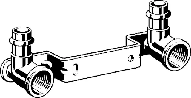 „Sanpress“ Wandscheibe auf Montageschiene 15 mm × 1/2″ × 150 mm „Sanpress“ Wandscheibe auf Montageschiene 15 mm × 1/2″ × 150 mm