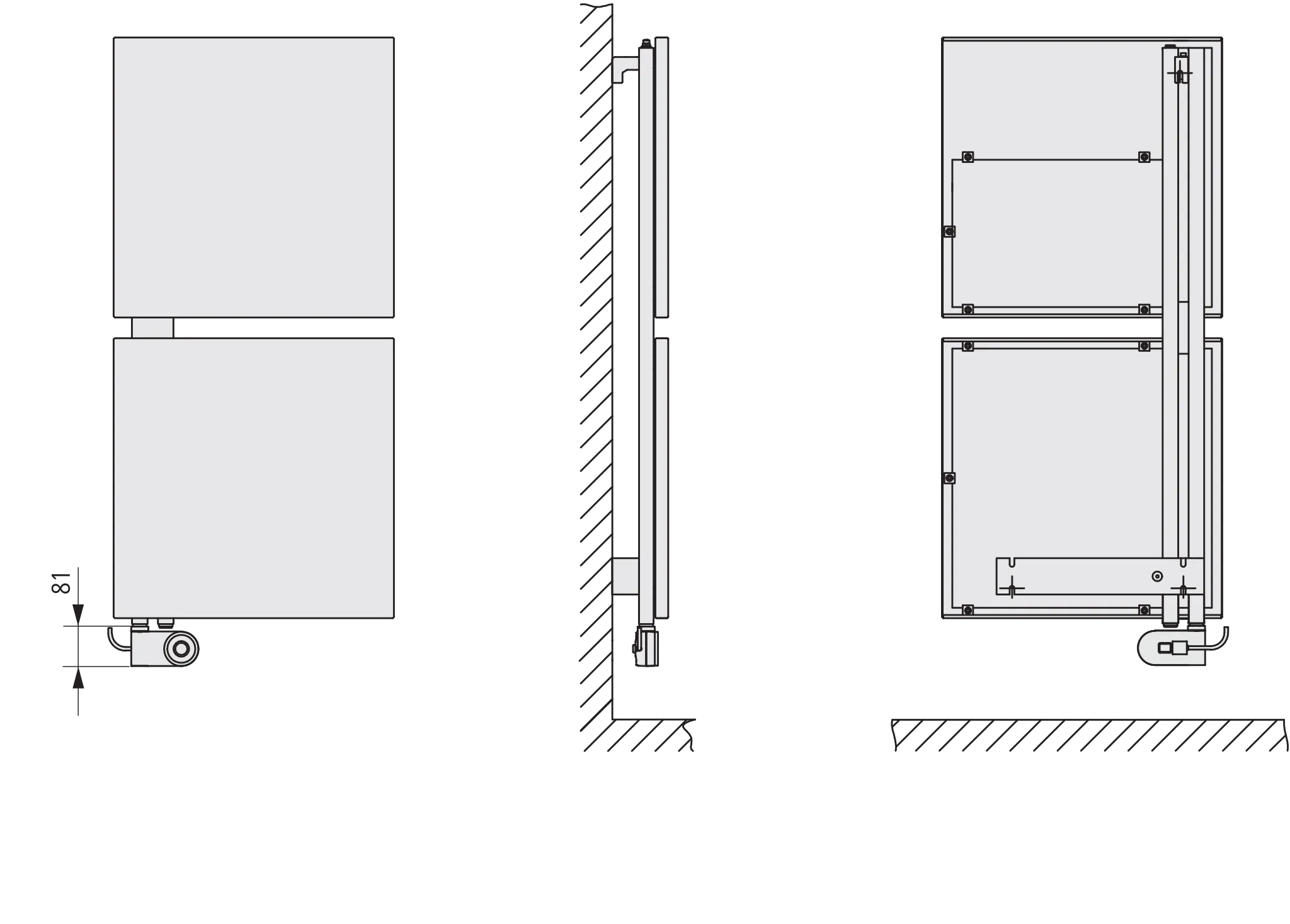 Kermi Design-Elektroheizkörper „Signo®-E“ 54 × 113 cm in Weiß