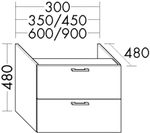 burgbad Hochschrank „Sys30“ 640 × 480 × 520 mm in Eiche Dekor Rost