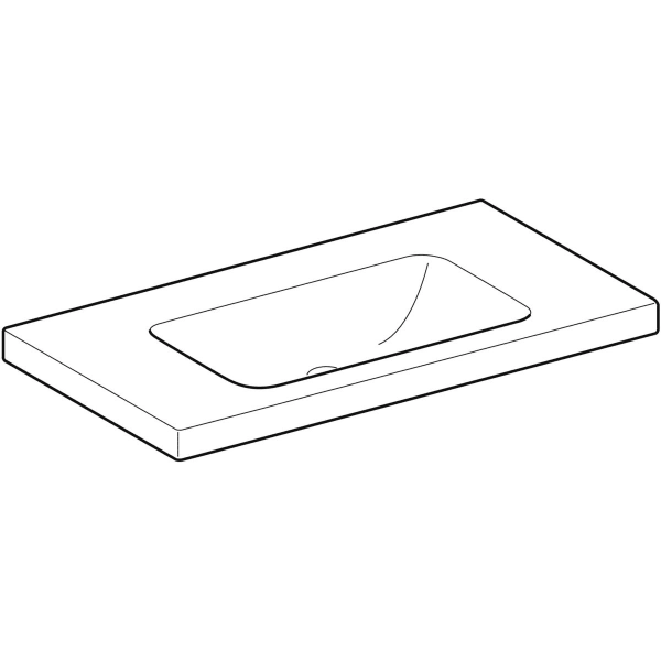 Wandwaschtisch mit Ablagefläche „iCon Light“, rechteckig, mittig, Ablagefläche links und rechts 90 × 48 cm mit KeraTect® Wandwaschtisch mit Ablagefläche „iCon Light“, rechteckig, mittig, Ablagefläche links und rechts 90 × 48 cm mit KeraTect®