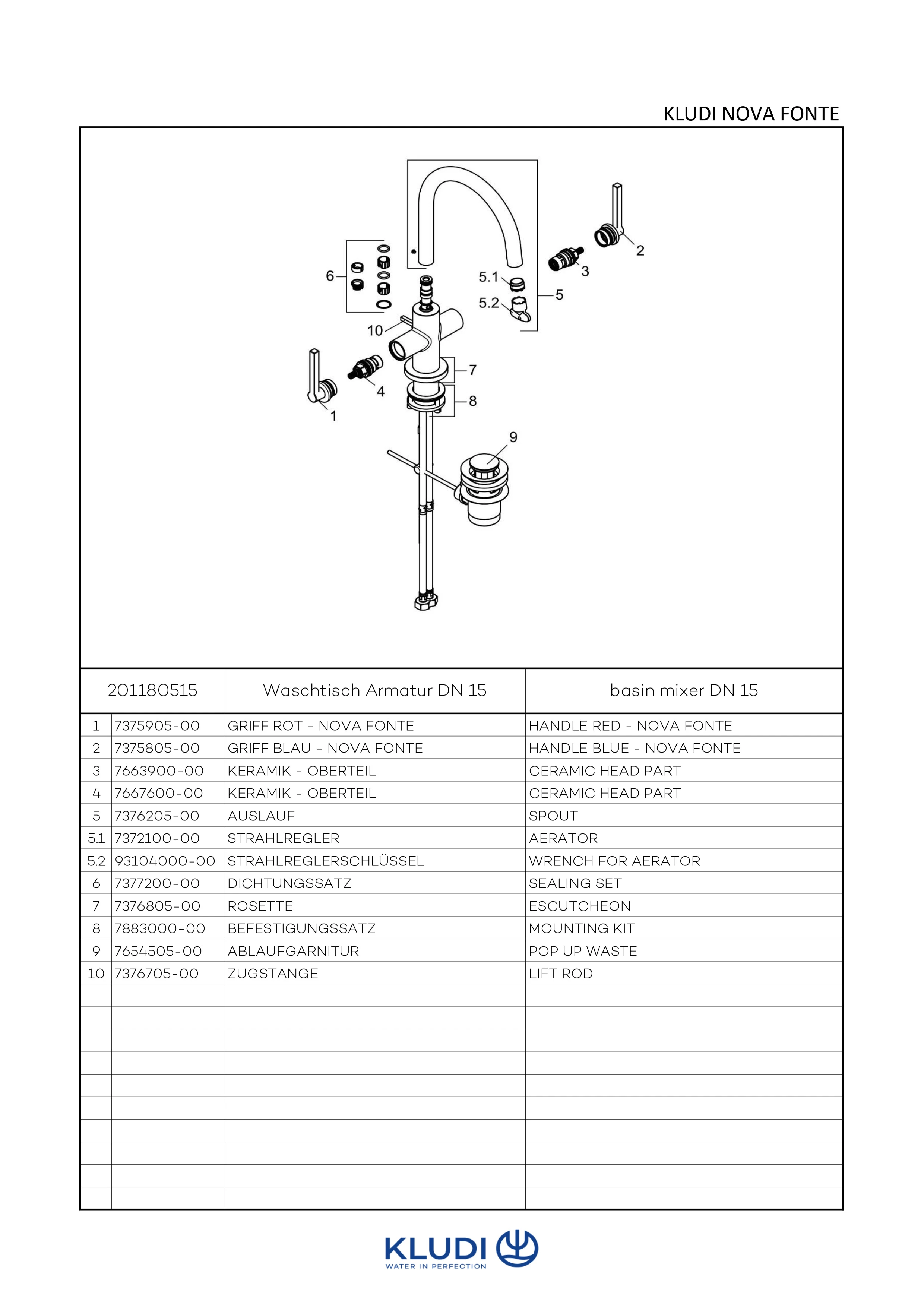 NOVA FONTE Waschtischarmatur PURISTIC Einlochmontage chrom NOVA FONTE Waschtischarmatur PURISTIC Einlochmontage chrom