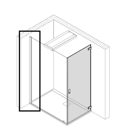 Hoesch Wandanschlussprofil 2200 mm Edelstahl für Ciela/Thasos Duschabtrennung