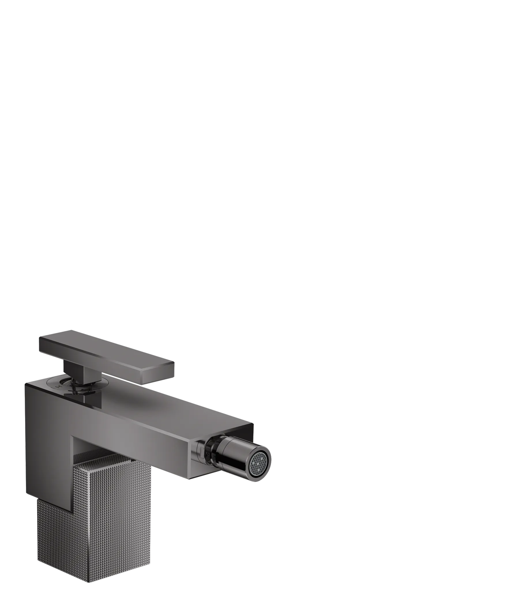 Hansgrohe AXOR Edge Einhebel-Bidetmischer mit Push-Open Ablaufgarnitur - Diamantschliff, Polished Black Chrome Hansgrohe AXOR Edge Einhebel-Bidetmischer mit Push-Open Ablaufgarnitur - Diamantschliff, Polished Black Chrome