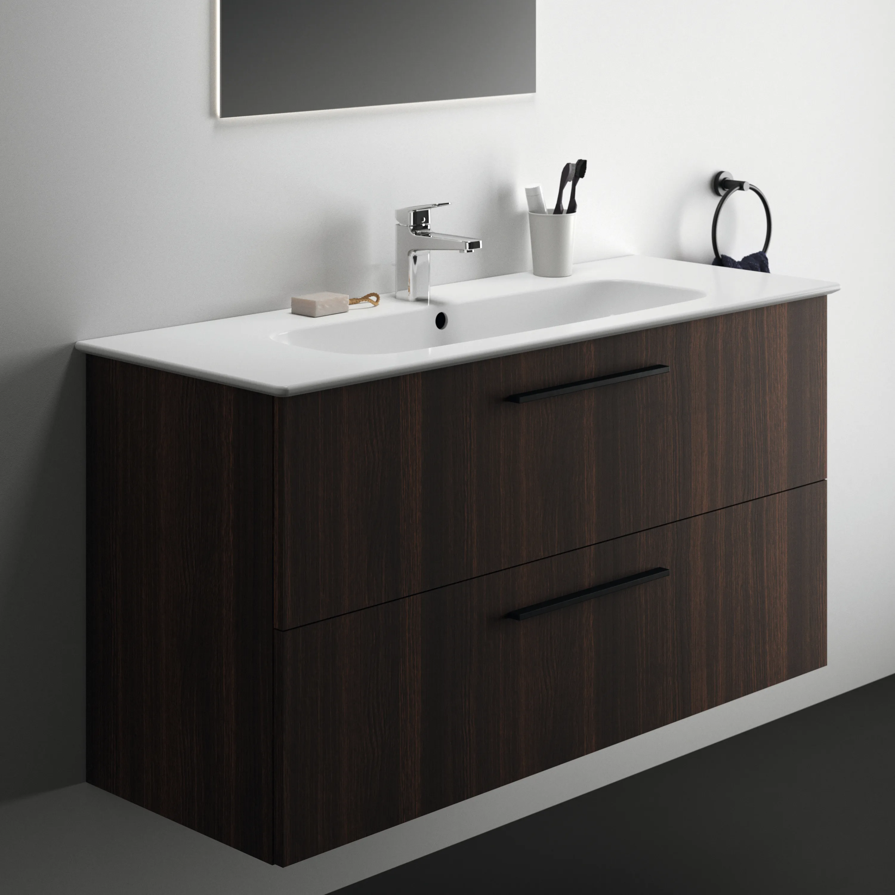 Ideal Standard Möbelwaschtischunterschrank i.life A 1200x440x630mm Caffee Oak Ideal Standard Möbelwaschtischunterschrank i.life A 1200x440x630mm Caffee Oak