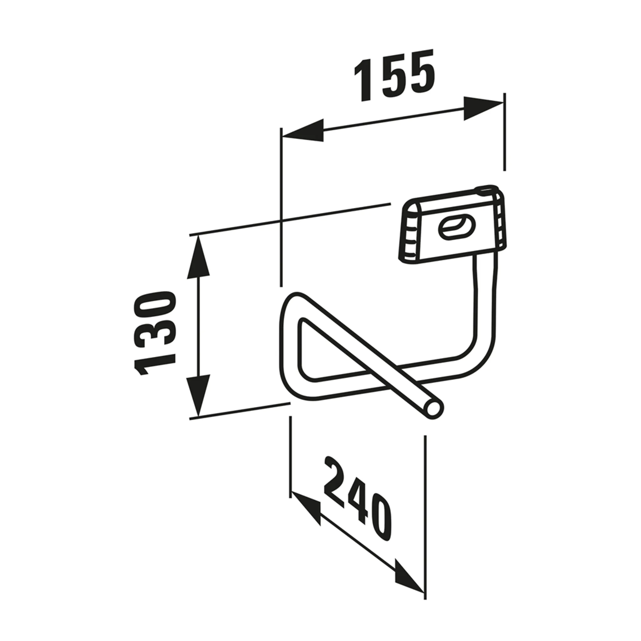 Laufen Handtuchhalter VAL 155x235 Chrom, passend zu H815285 Laufen Handtuchhalter VAL 155x235 Chrom, passend zu H815285
