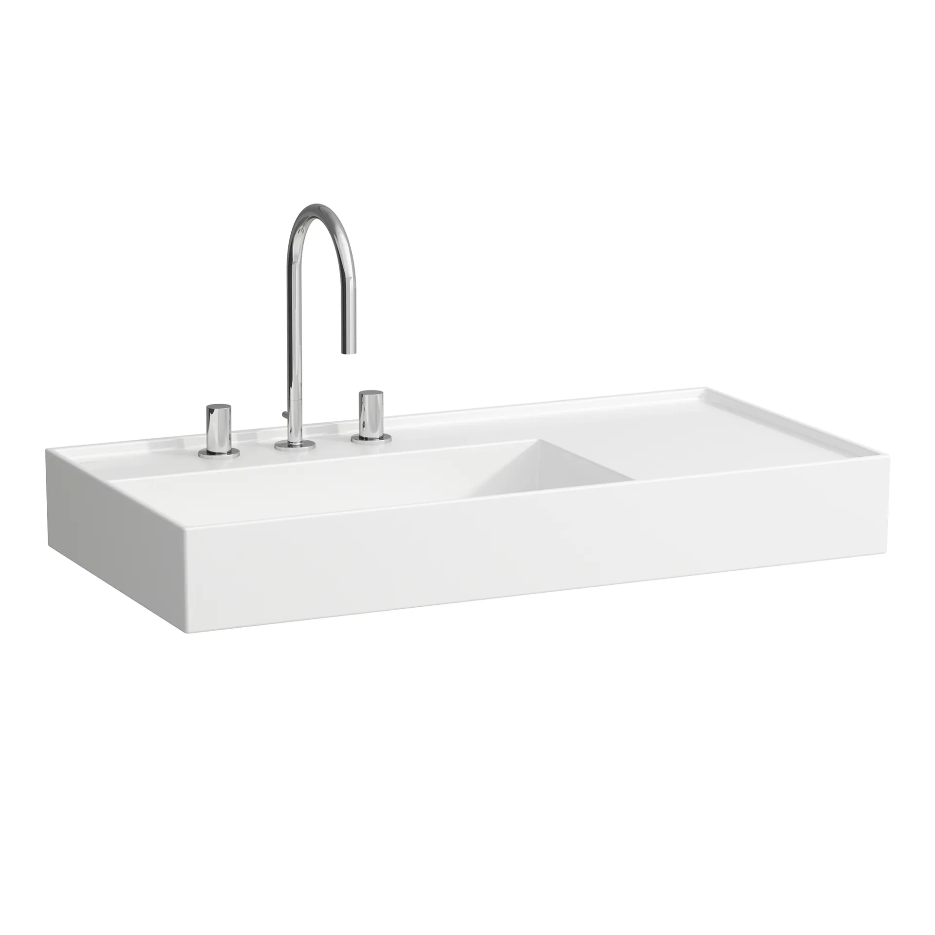 Laufen Aufsatzwaschtisch Kartell by Laufen, 460x900x150 mm, 2 Hahnlöcher, weiß mit Laufen Clean Coat (LCC), versteckter Ablauf rechts Laufen Aufsatzwaschtisch Kartell by Laufen, 460x900x150 mm, 2 Hahnlöcher, weiß mit Laufen Clean Coat (LCC), versteckter Ablauf rechts