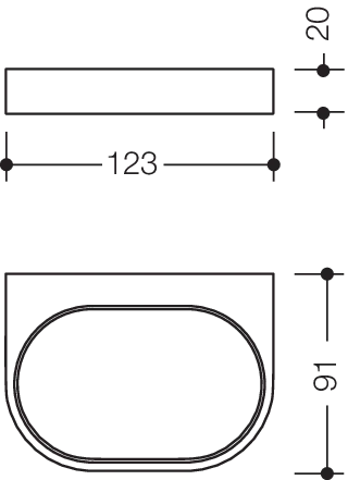 HEWI Halter „System 800K“ 12,2 cm